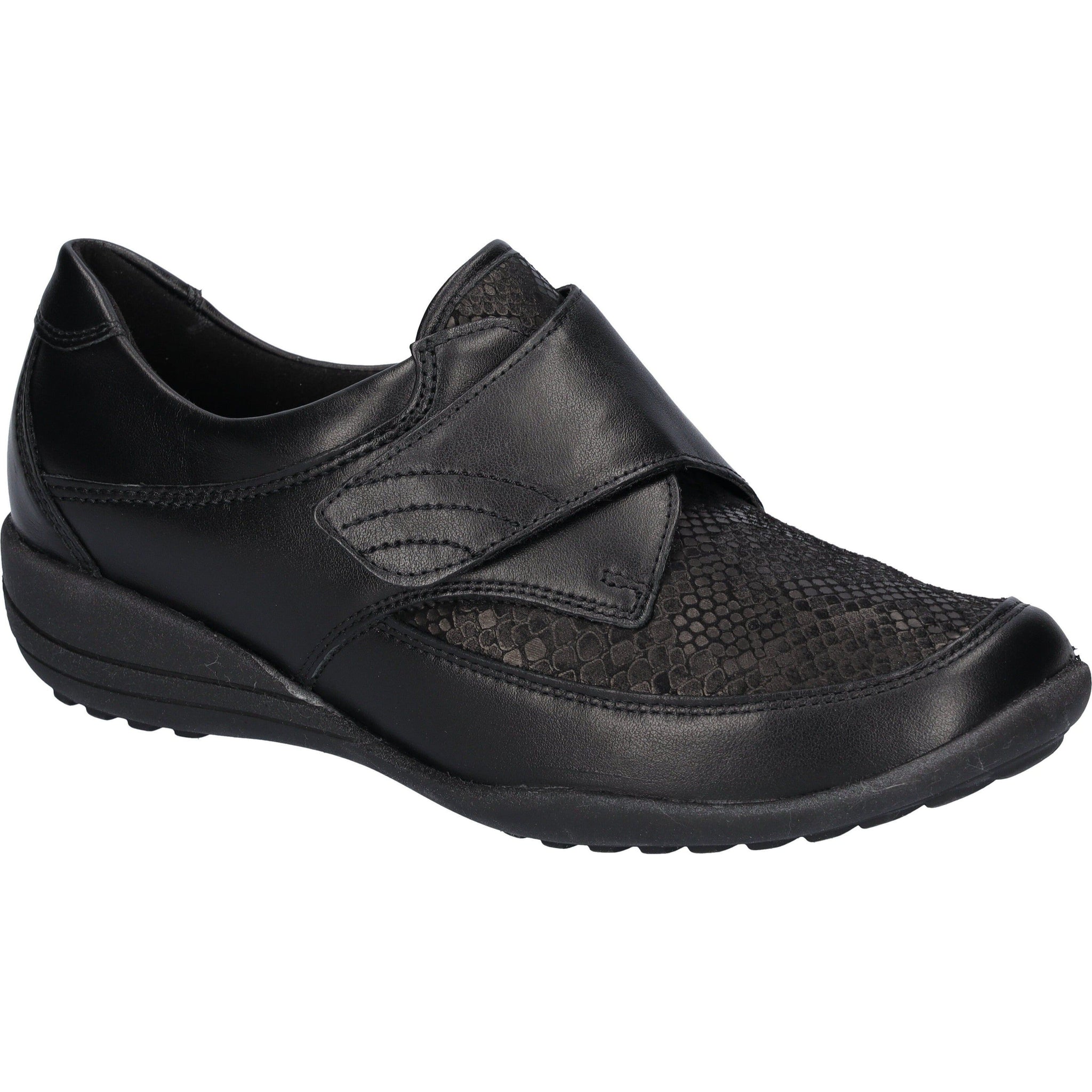 Waldlaufer Katja (K01304)- Ladies Wide Fit Velcro Shoe in Black | Waldlaufer Shoes & Boots | Wide fit Shoes | Wisemans | Bantry | West Cork | Cork | Ireland