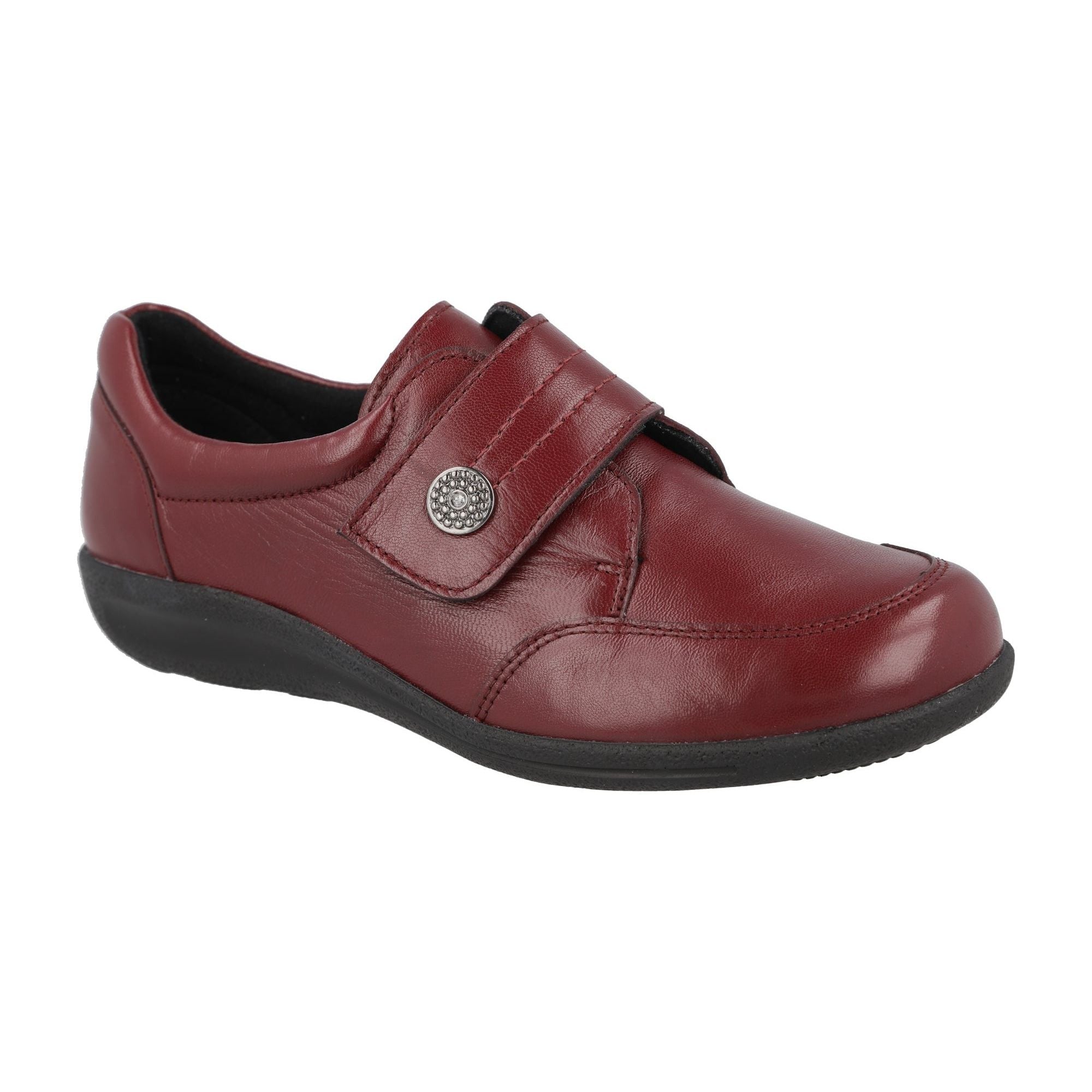 Easy B Lapland 2V (75074R) women's extra wide velcro shoe in Red Berry .| Easy B Shoes | Wide Fit Shoes | Personal Shoe Fitting Service | Wisemans | Bantry | West Cork | Munster | Ireland