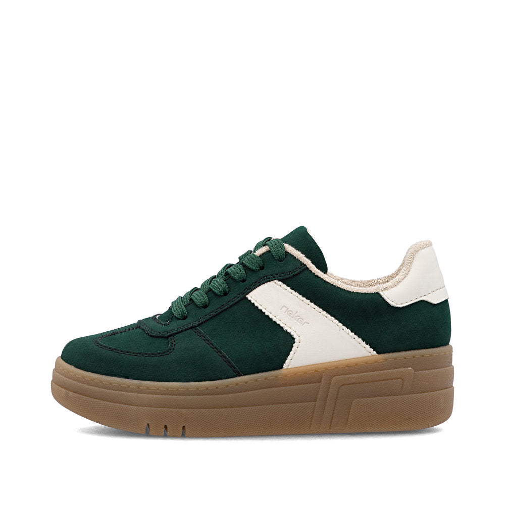 Rieker M7602 &nbsp;- Ladies Lace Trainer in Green | Rieker Shoes | Wisemans | Bantry | West Cork | Shoe Shop | Munster