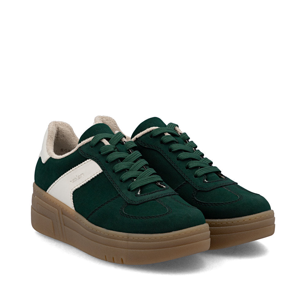 Rieker M7602 &nbsp;- Ladies Lace Trainer in Green | Rieker Shoes | Wisemans | Bantry | West Cork | Shoe Shop | Munster