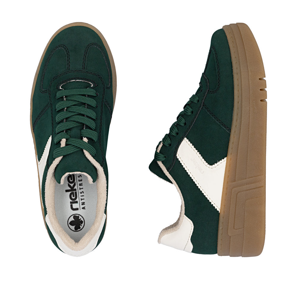 Rieker M7602 &nbsp;- Ladies Lace Trainer in Green | Rieker Shoes | Wisemans | Bantry | West Cork | Shoe Shop | Munster