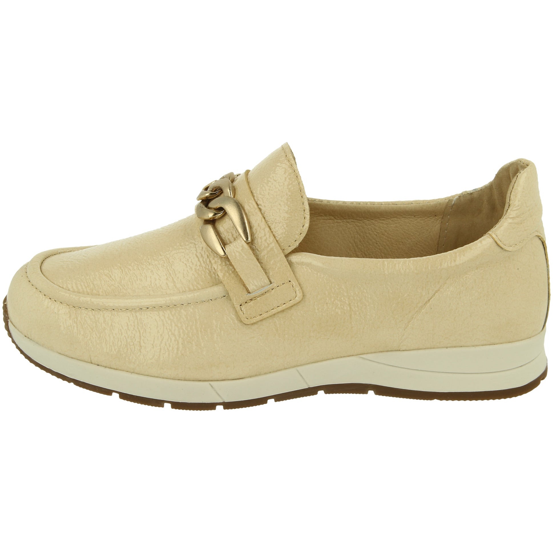 Easy B Mandarin 2V(75036H)-Ladies Wide Fit Loafer in Cream Patent .Easy B Shoes | Wide Fit Shoes | Personal Shoe Fitting Service | Wisemans | Bantry | West Cork | Munster | Ireland