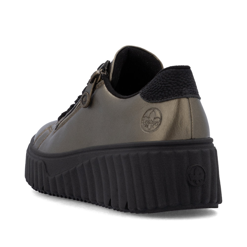 Rieker N2501 - Ladies Lace Trainer in Bronze | Rieker Shoes | Wisemans | Bantry | Shoe Shop | Munster
