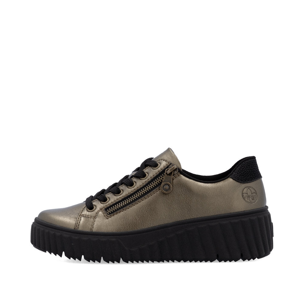 Rieker N2501 - Ladies Lace Trainer in Bronze | Rieker Shoes | Wisemans | Bantry | Shoe Shop | Munster