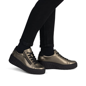 Rieker N2501 - Ladies Lace Trainer in Bronze | Rieker Shoes | Wisemans | Bantry | Shoe Shop | Munster