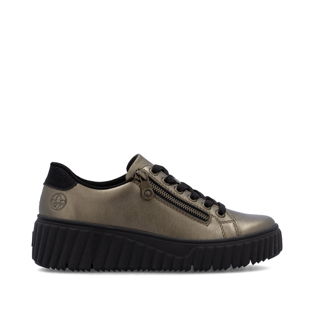 Rieker N2501 - Ladies Lace Trainer in Bronze | Rieker Shoes | Wisemans | Bantry | Shoe Shop | Munster