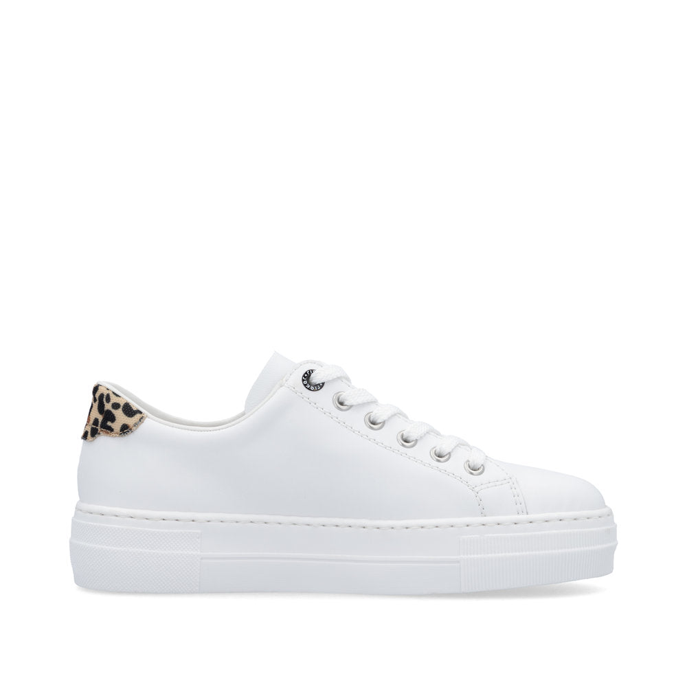 Rieker N4924 - Ladies Lace with Zip Trainer in White Multi |&nbsp;Rieker Shoes | Wisemans | Bantry | Shoe Shop | West Cork | Munster