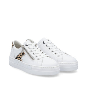 Rieker N4924 - Ladies Lace with Zip Trainer in White Multi |&nbsp;Rieker Shoes | Wisemans | Bantry | Shoe Shop | West Cork | Munster