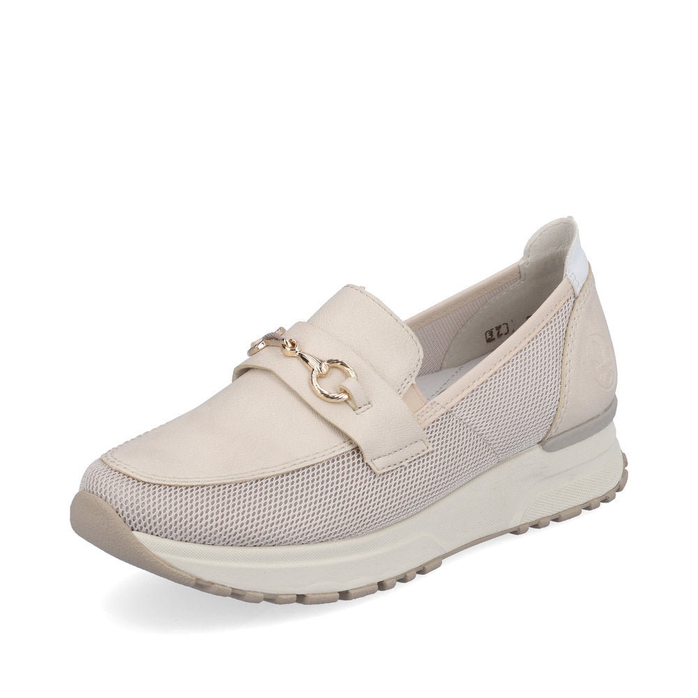 Rieker N7455 - Ladies Slip-On in Off-White | Rieker Shoes | Wisemans | Bantry | West Cork | Ireland