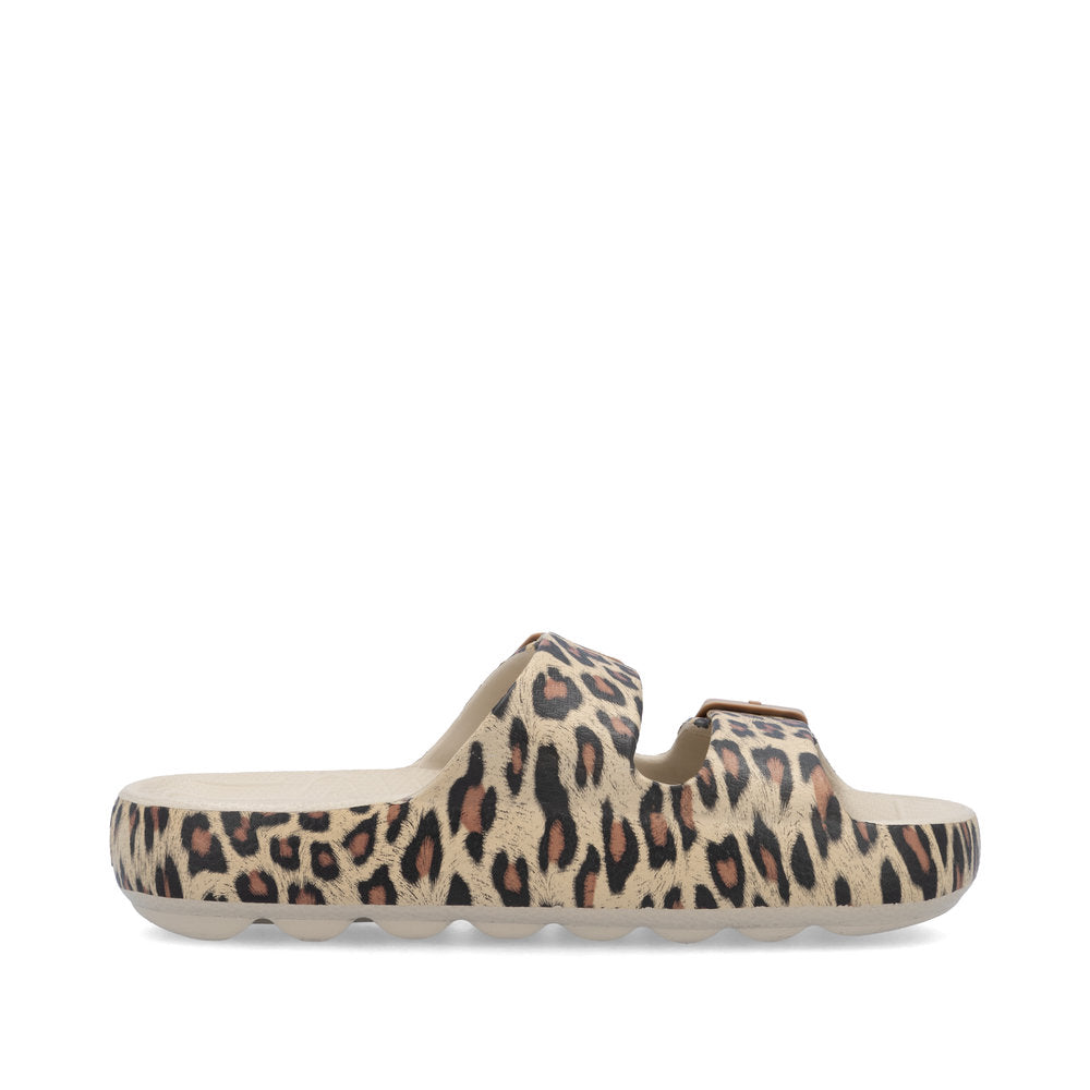 Rieker Evolution P2450 - Ladies Mule in Leopard Print | Rieker | Wisemans | Bantry | Shoe Shop | West Cork | Munster