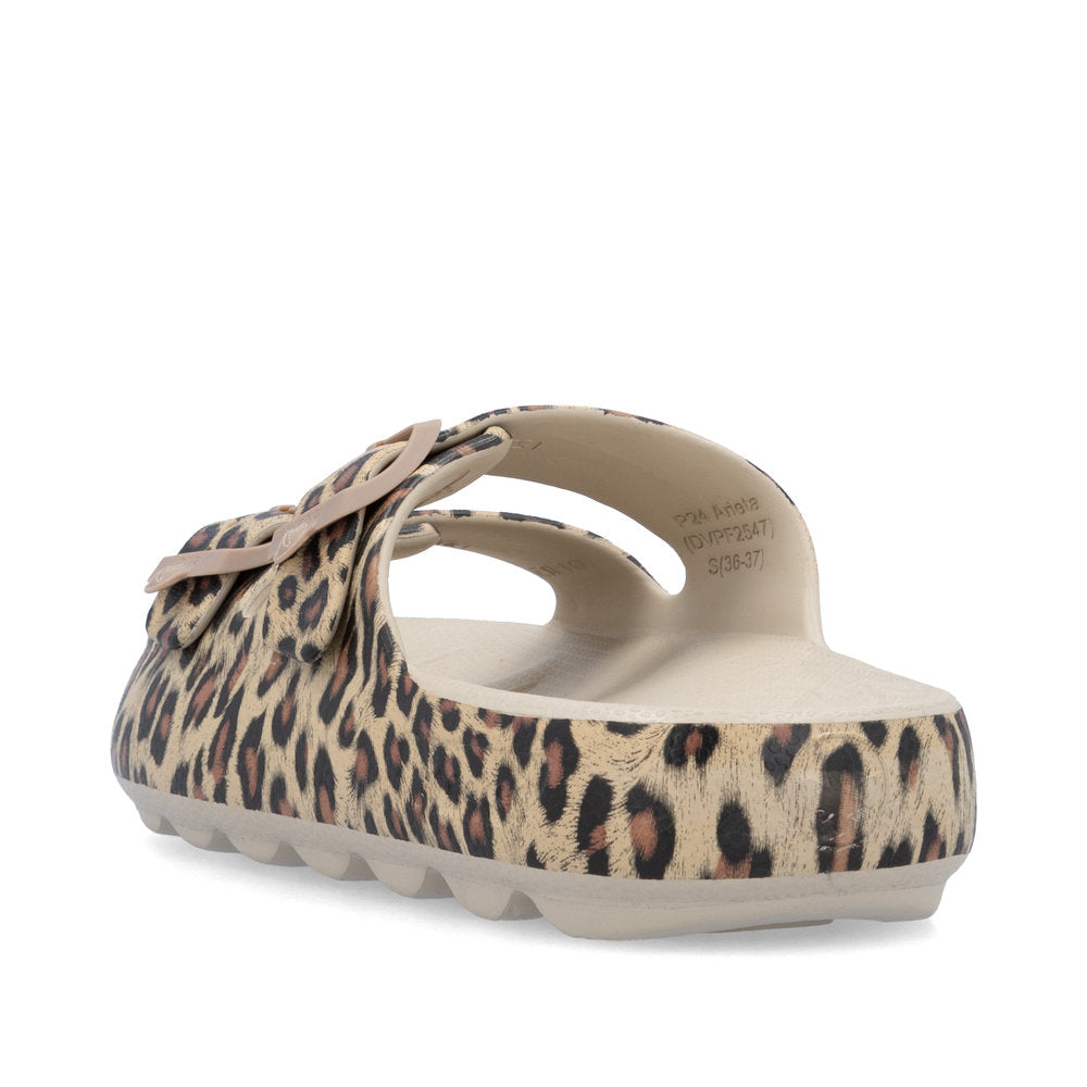 Rieker Evolution P2450 - Ladies Mule in Leopard Print | Rieker | Wisemans | Bantry | Shoe Shop | West Cork | Munster