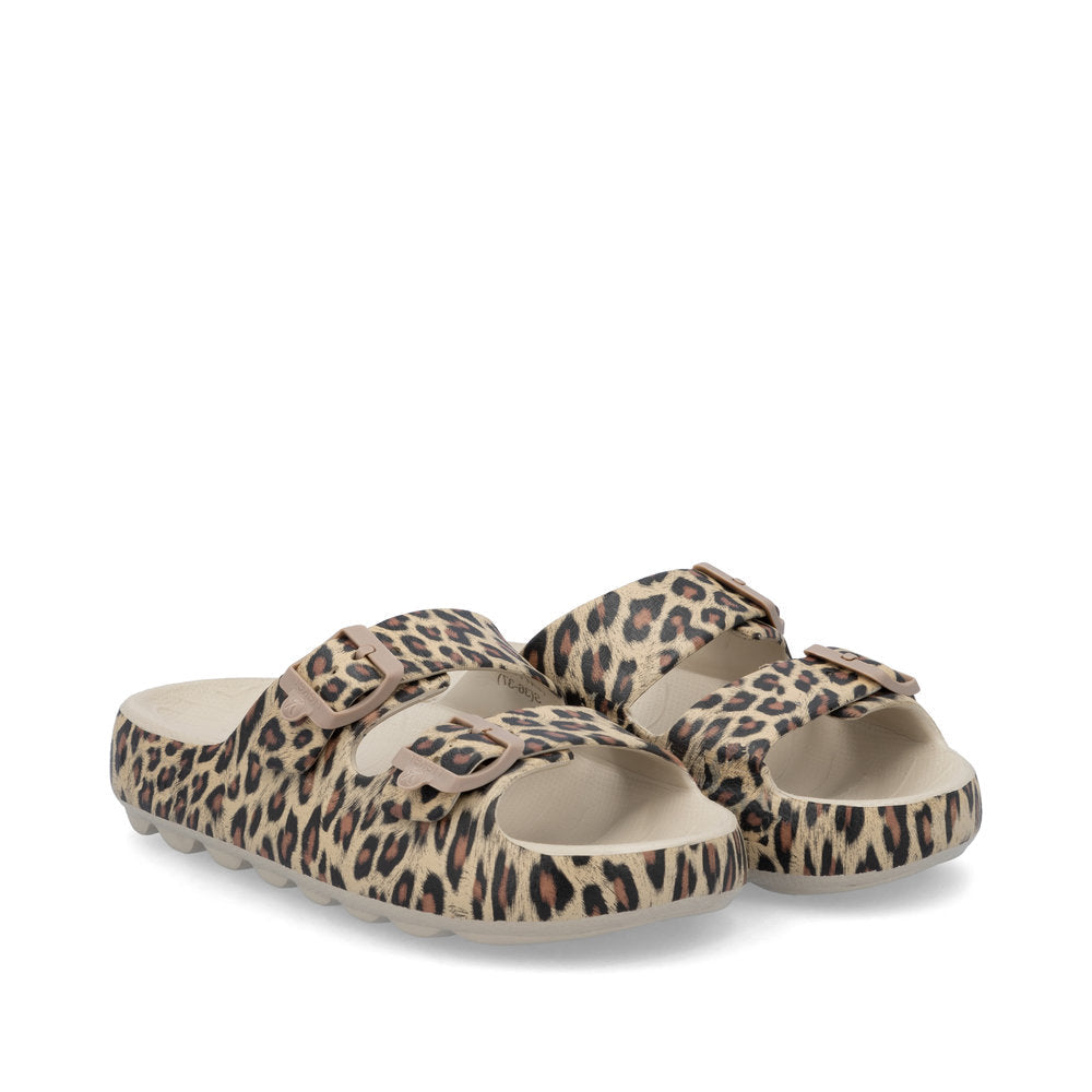 Rieker Evolution P2450 - Ladies Mule in Leopard Print | Rieker | Wisemans | Bantry | Shoe Shop | West Cork | Munster
