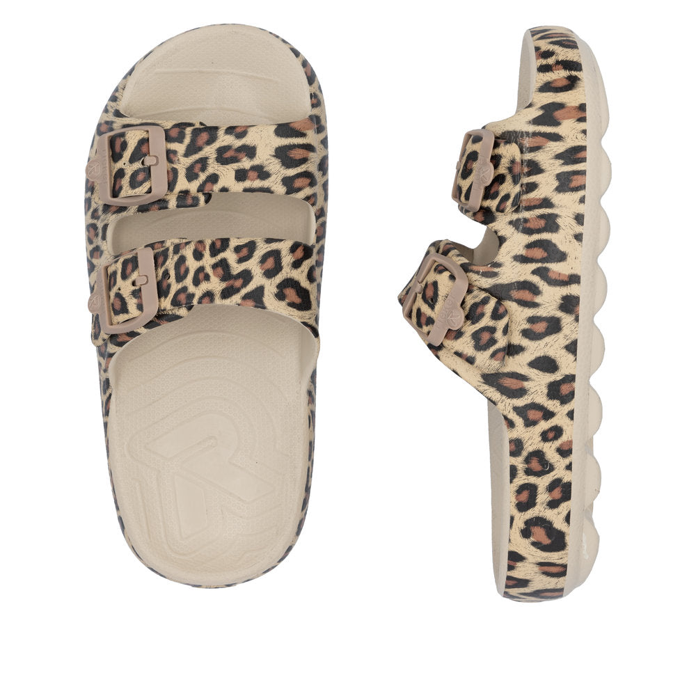 Rieker Evolution P2450 - Ladies Mule in Leopard Print | Rieker | Wisemans | Bantry | Shoe Shop | West Cork | Munster