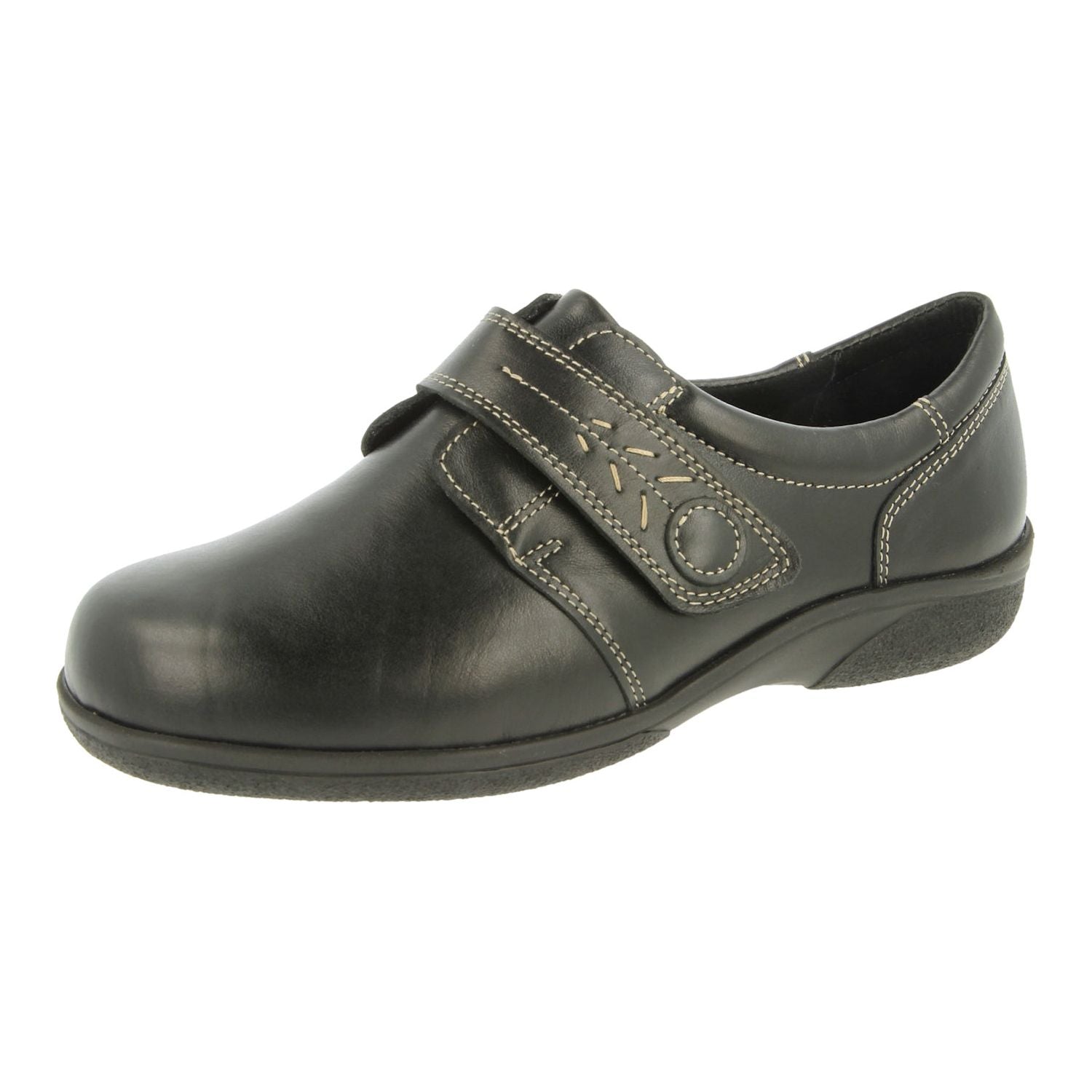 Easy B Rory 2V (78989A)- Ladies Wide Fit Velcro Shoe in Black| Easy B Shoes | Wide Fit Shoes | Personal Shoe Fitting Service | Wisemans | Bantry | West Cork | Munster | Ireland