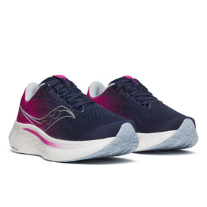 Saucony Ride 18 (S21000-160) - Ladies Lace Trainer in Navy/Pink | Saucony Trainers | Wisemans | Bantry | Shoe Shop | West Cork | Munster