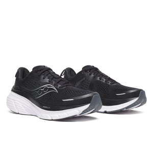 Saucony Guide 18(Wide) -- Men's Lace Trainer in Black/White - Saucony Trainers | Wisemans | Bantry | Shoe Shop | West Cork | Munster