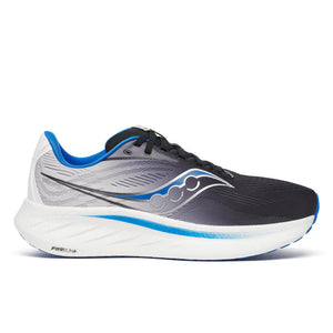 Saucony Ride 18 (S21000-160)- Mens Lace Trainer in Black/Sky | Saucony Trainers | Wisemans | Bantry | Shoe Shop | West Cork | Munster