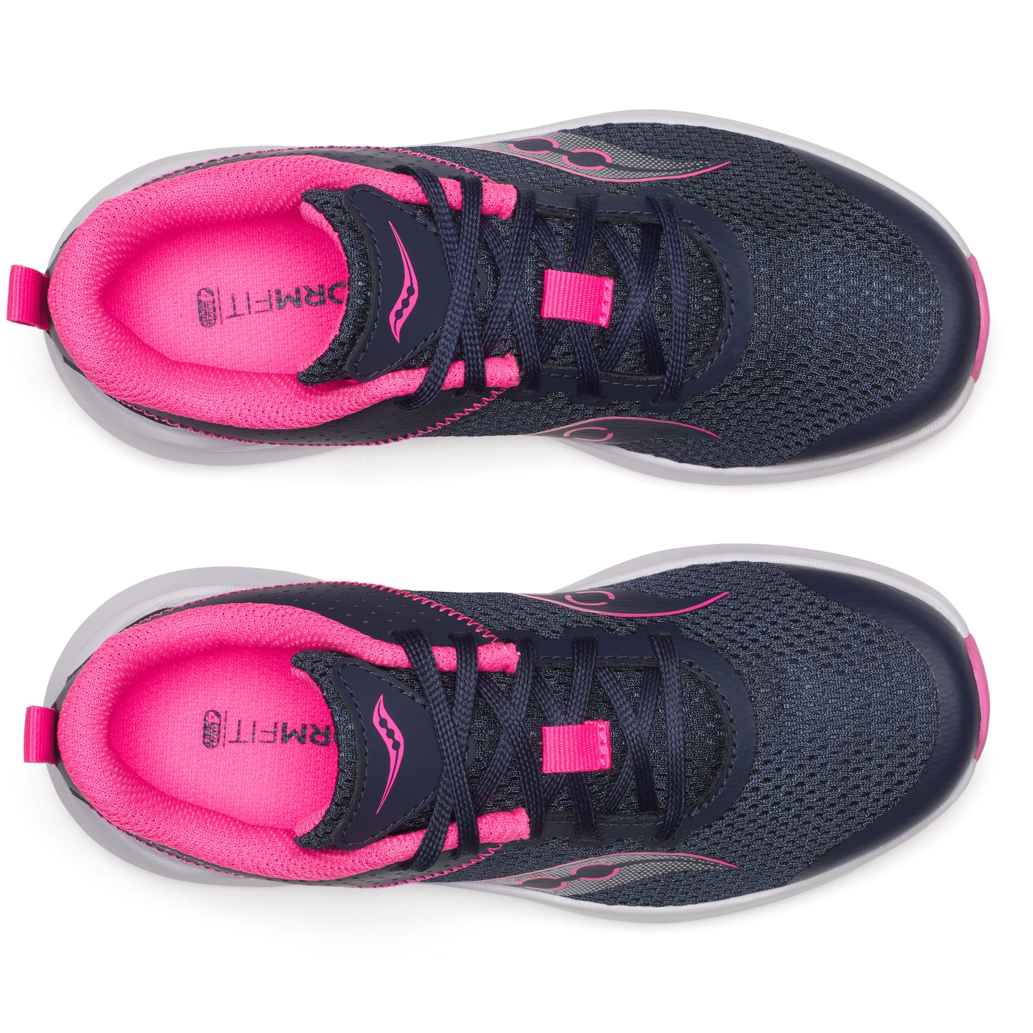 Saucony Kinvara (SK168051) - KIds Velcro Trainer in Navy/Pink | Saucony Trainers | Wisemans | Bantry | Shoe Shop | West Cork | Munster