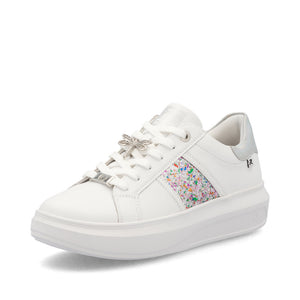 Rieker Evolution W1202 - Ladies Lace Trainer In White | Rieker | Wisemans | Bantry | Shoe Shop | West Cork | Munster