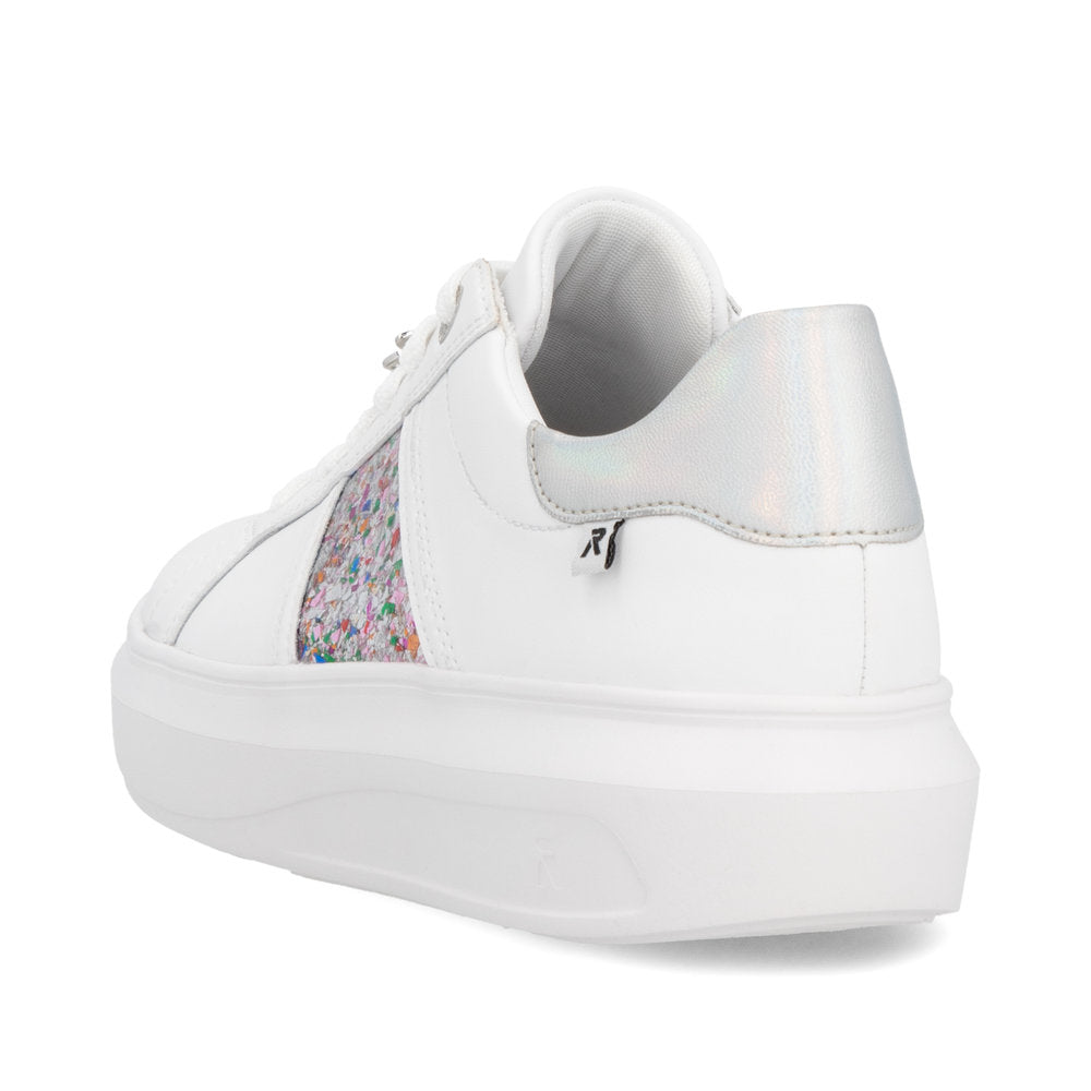 Rieker Evolution W1202 - Ladies Lace Trainer In White | Rieker | Wisemans | Bantry | Shoe Shop | West Cork | Munster