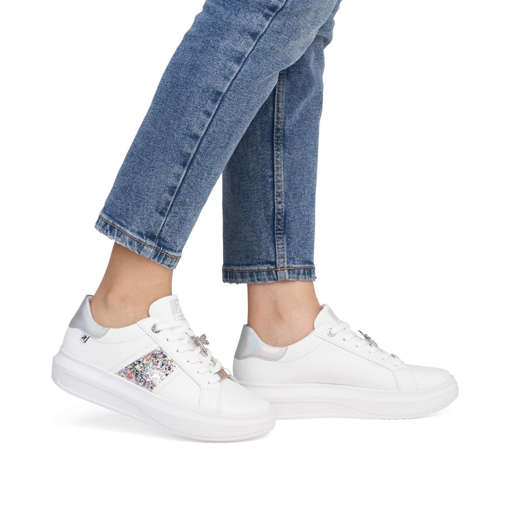 Rieker Evolution W1202 - Ladies Lace Trainer In White | Rieker | Wisemans | Bantry | Shoe Shop | West Cork | Munster