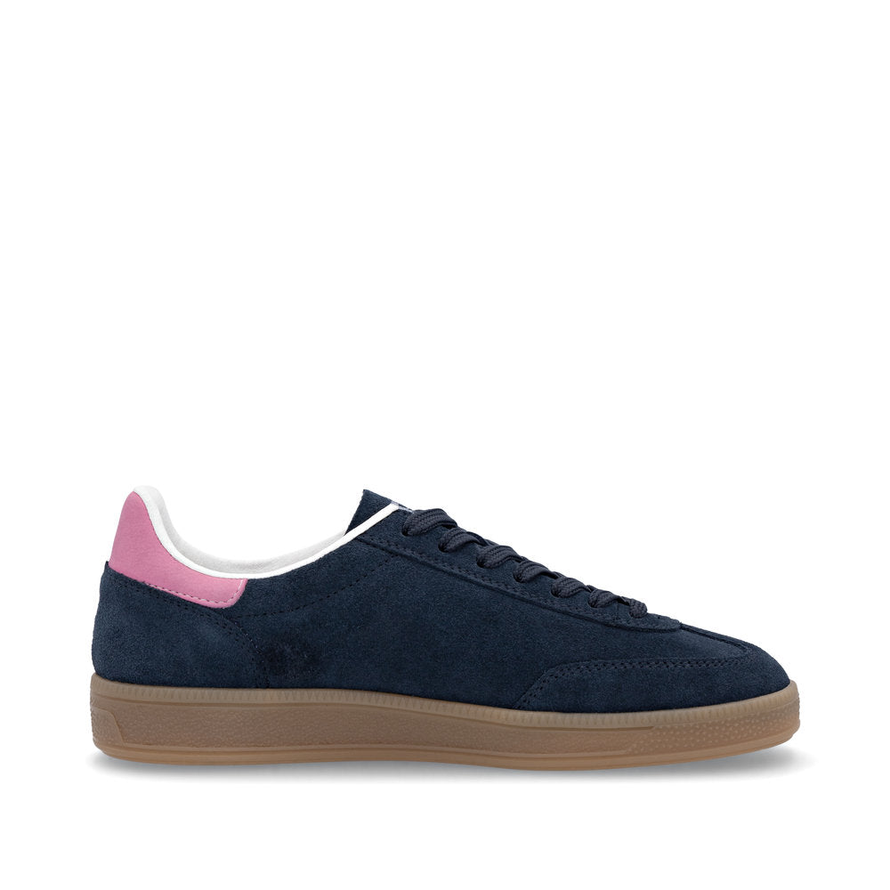 Rieker Evolution W2200 - Ladies Retro trainer in Navy/Pink | Rieker Shoes | Wisemans | Bantry | Shoe Shop | Munster