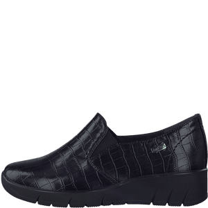 Jana 24662 - Ladies Slip on in Black Croc | Jana | Wisemans | Bantry | Shoe Shop | West Cork | Munster | Ireland