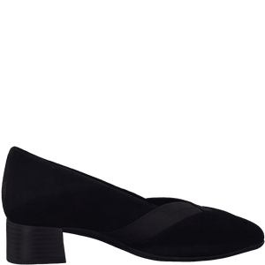 Tamaris 8-84306  - Ladies Court Shoe in Black Suede | Tamaris | Wisemans | Bantry | Shoe Shop | West Cork | Munster | Ireland