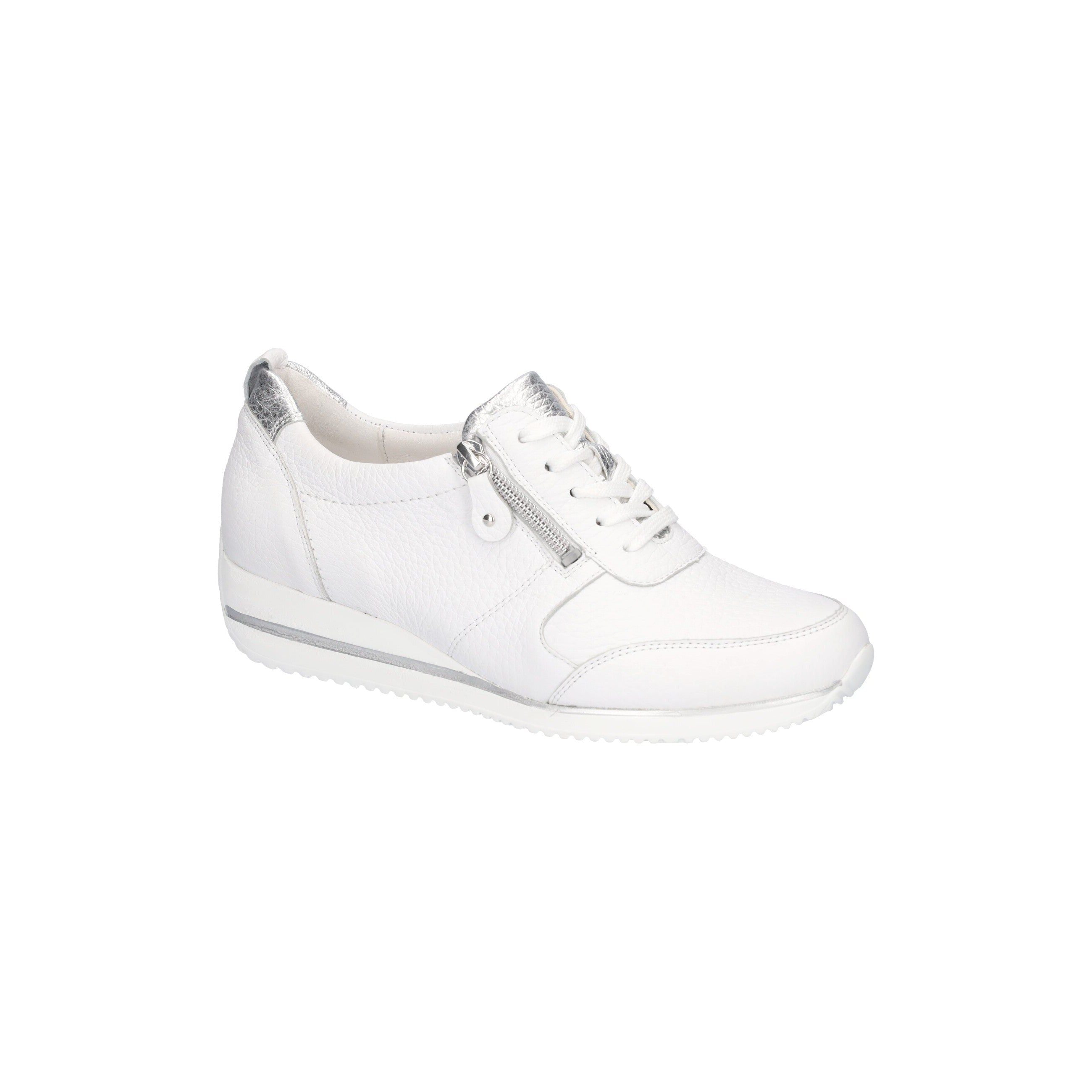 Waldlaufer Himona (980007)- Ladies Lace Trainer with Side Zip in White .Waldlaufer Shoes | Wide Fit| Wisemans | Bantry | Shoe Shop |  West Cork | Munster| Ireland