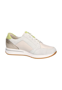 Waldlaufer Agnes (935008)- Ladies Lace with Zip Trainer in Cream Multi |Waldlaufer Shoes | Wide Fit | Wisemans | Bantry | Shoe Shop | Munster | Ireland