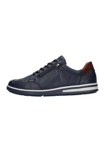 Waldlaufer Klemens (633005)-Mens Wide Fit Lace with Zip Shoe in Navy - Waldlaufer Shoes | Wide Fit | Wisemans | Bantry | Shoe Shop | Munster | Ireland