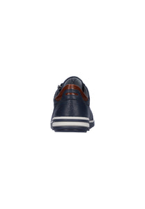 Waldlaufer Klemens (633005)-Mens Wide Fit Lace with Zip Shoe in Navy - Waldlaufer Shoes | Wide Fit | Wisemans | Bantry | Shoe Shop | Munster | Ireland