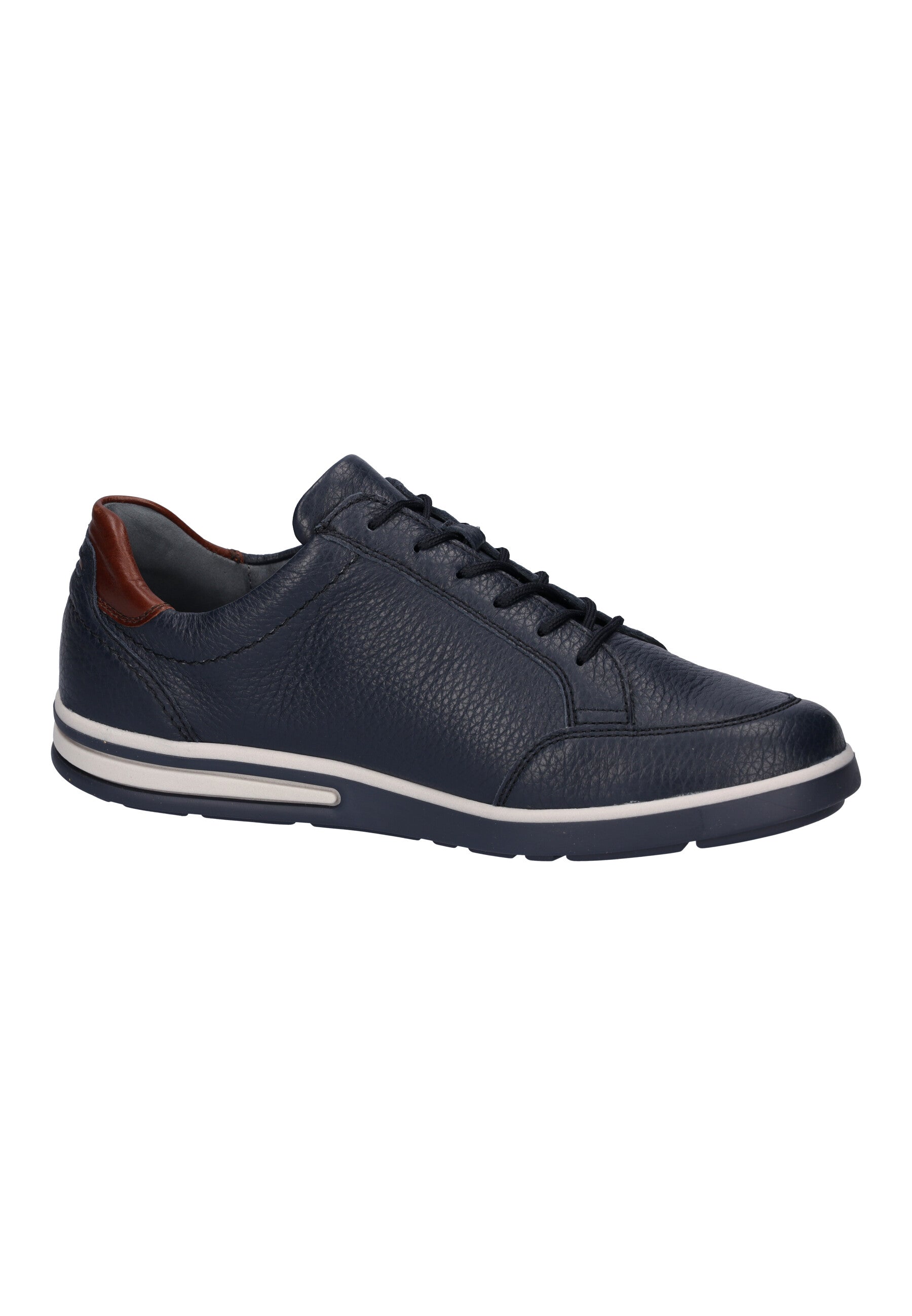 Waldlaufer K-Klemens  -Mens Wide Fit Lace with Zip Shoe in Navy