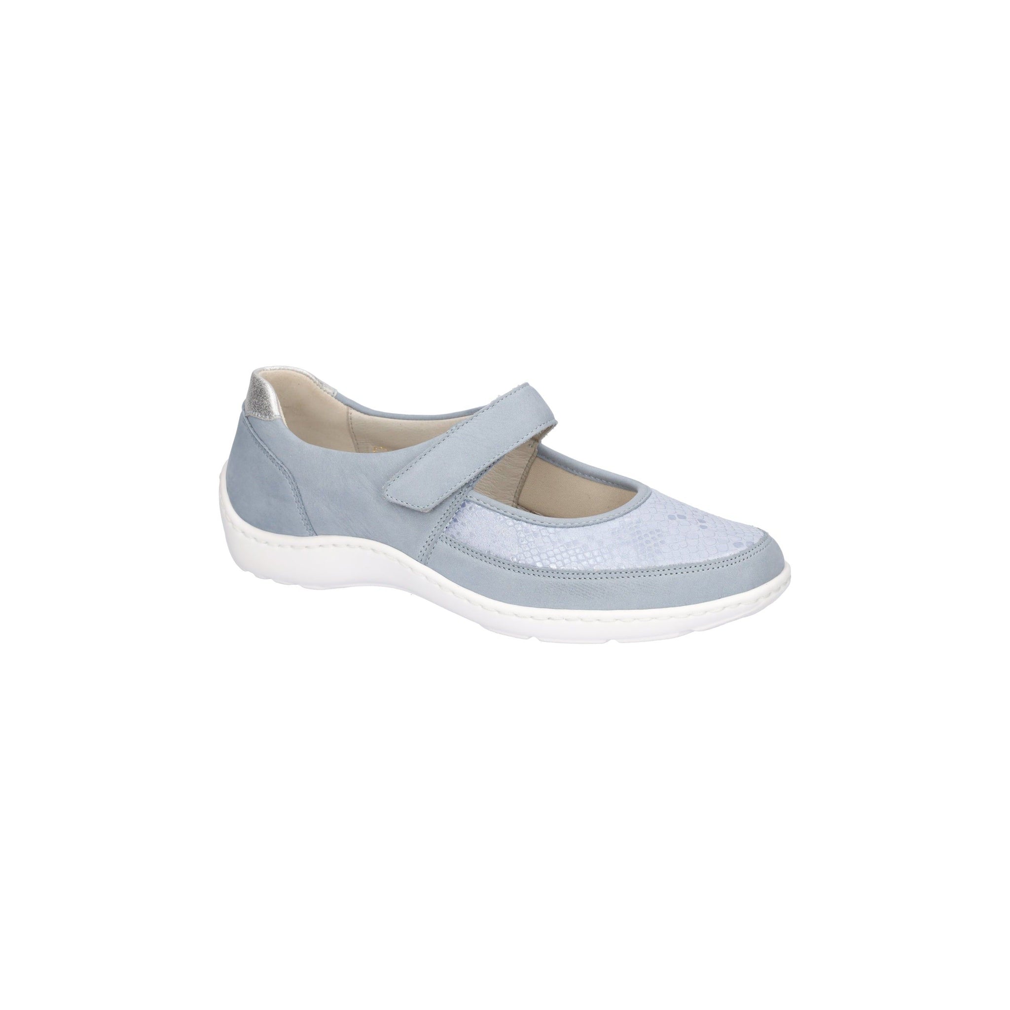 Waldlaufer Henni(496H33) - Ladies Velcro Shoe in Sky Blue |Waldlaufer Shoes | Wide Fit | Wisemans | Bantry | Shoe Shop | Munster | Ireland