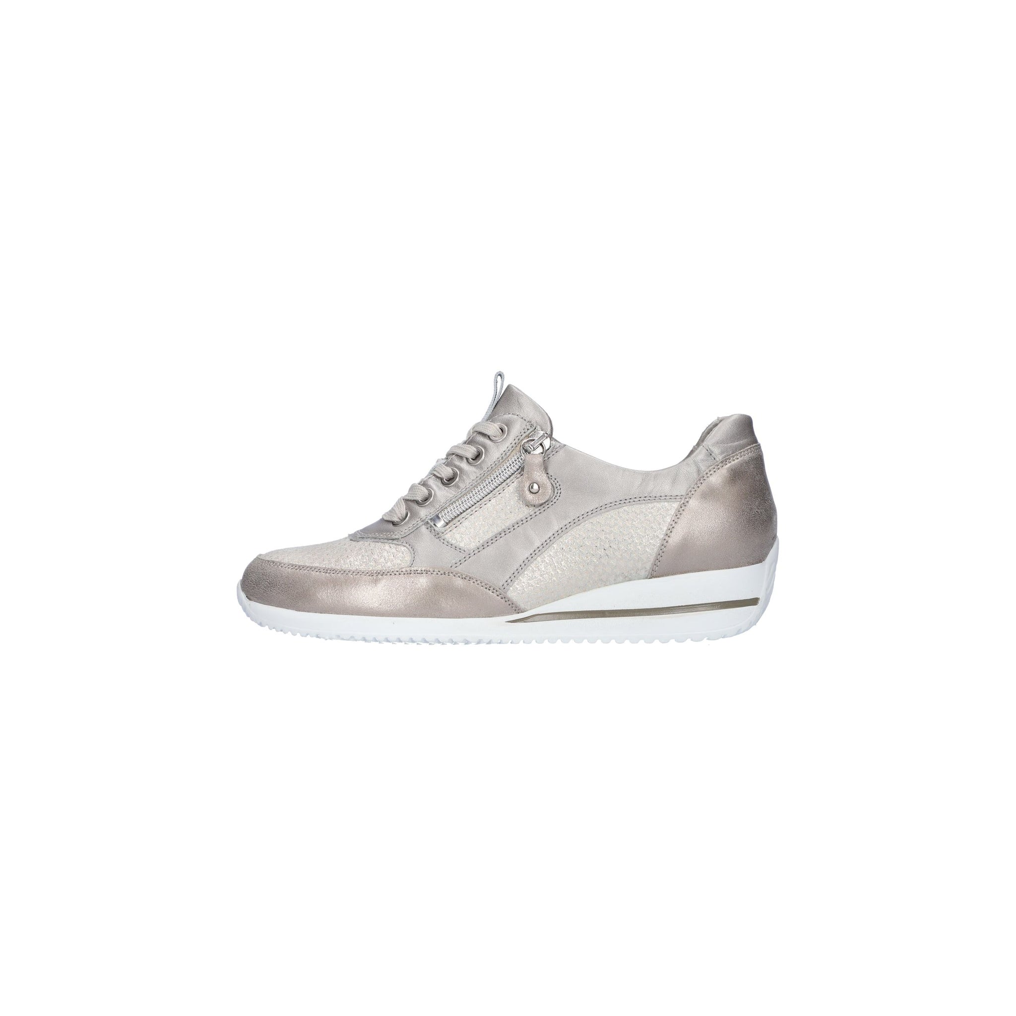 Waldlaufer Himona (980008) - Ladies Low Wedge Lace with Zip Gold Combi | Waldlaufer Shoes | Wide Fit | Wisemans | Bantry | Shoe Shop | Munster | Ireland