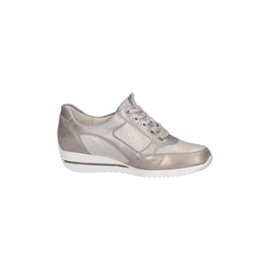 Waldlaufer Himona (980008) - Ladies Low Wedge Lace with Zip Gold Combi | Waldlaufer Shoes | Wide Fit | Wisemans | Bantry | Shoe Shop | Munster | Ireland