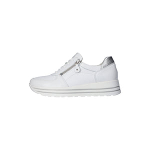 Waldlaufer Lana (7580009)- Ladies Lace with Zip Platform Trainer in White |&nbsp;Waldlaufer Shoes | Wide Fit | Wisemans | Bantry | Shoe Shop | Munster | Ireland