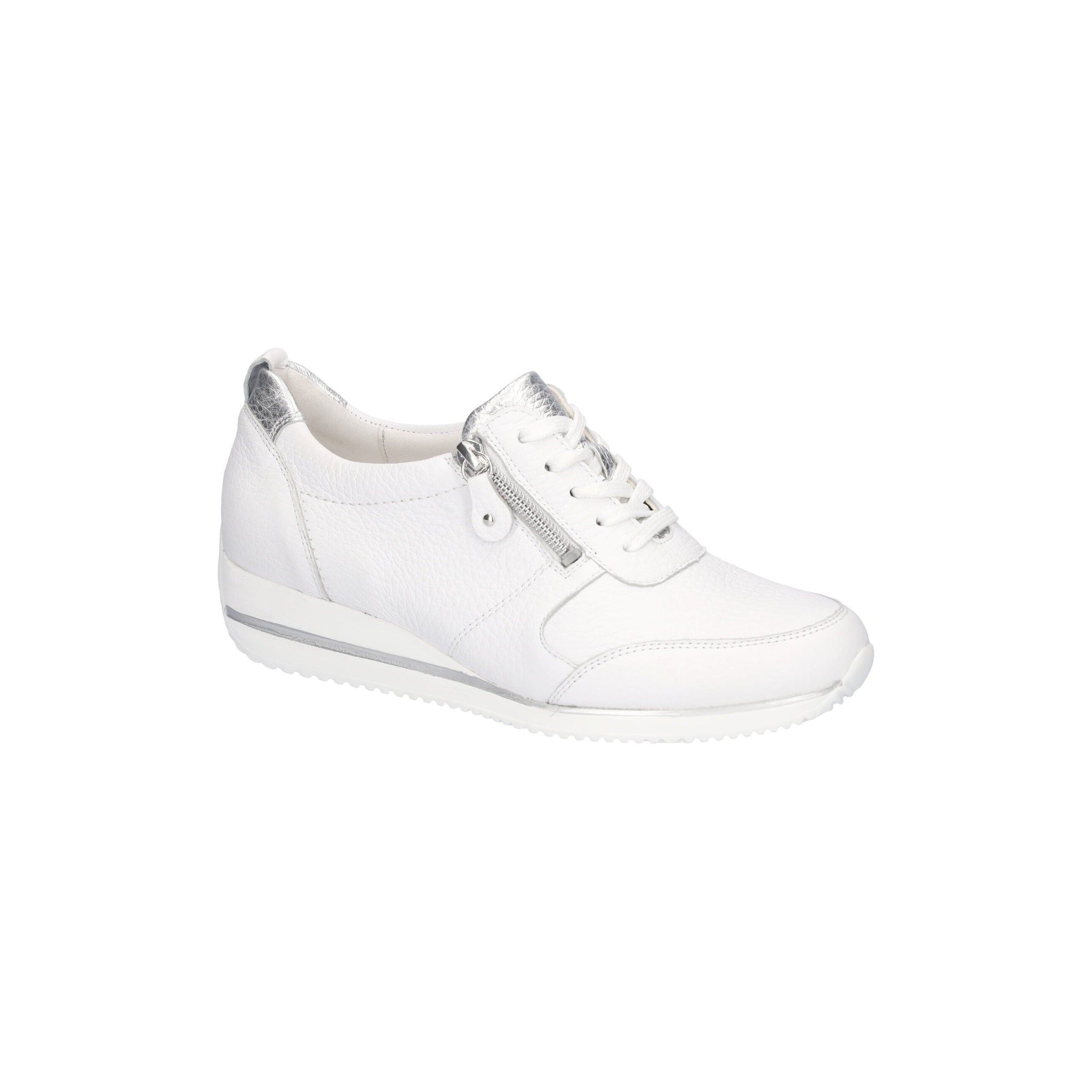 Waldlaufer Himona (980007)- Ladies Low Wedge Lace with Zip Shoe in White | Waldlaufer Shoes | Wide Fit | Wisemans | Bantry | Shoe Shop | Munster | Ireland