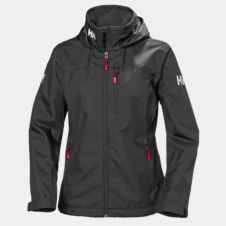 Helly Hansen Ladies Crew Midlayer - Ladies Jacket with Hood - Black