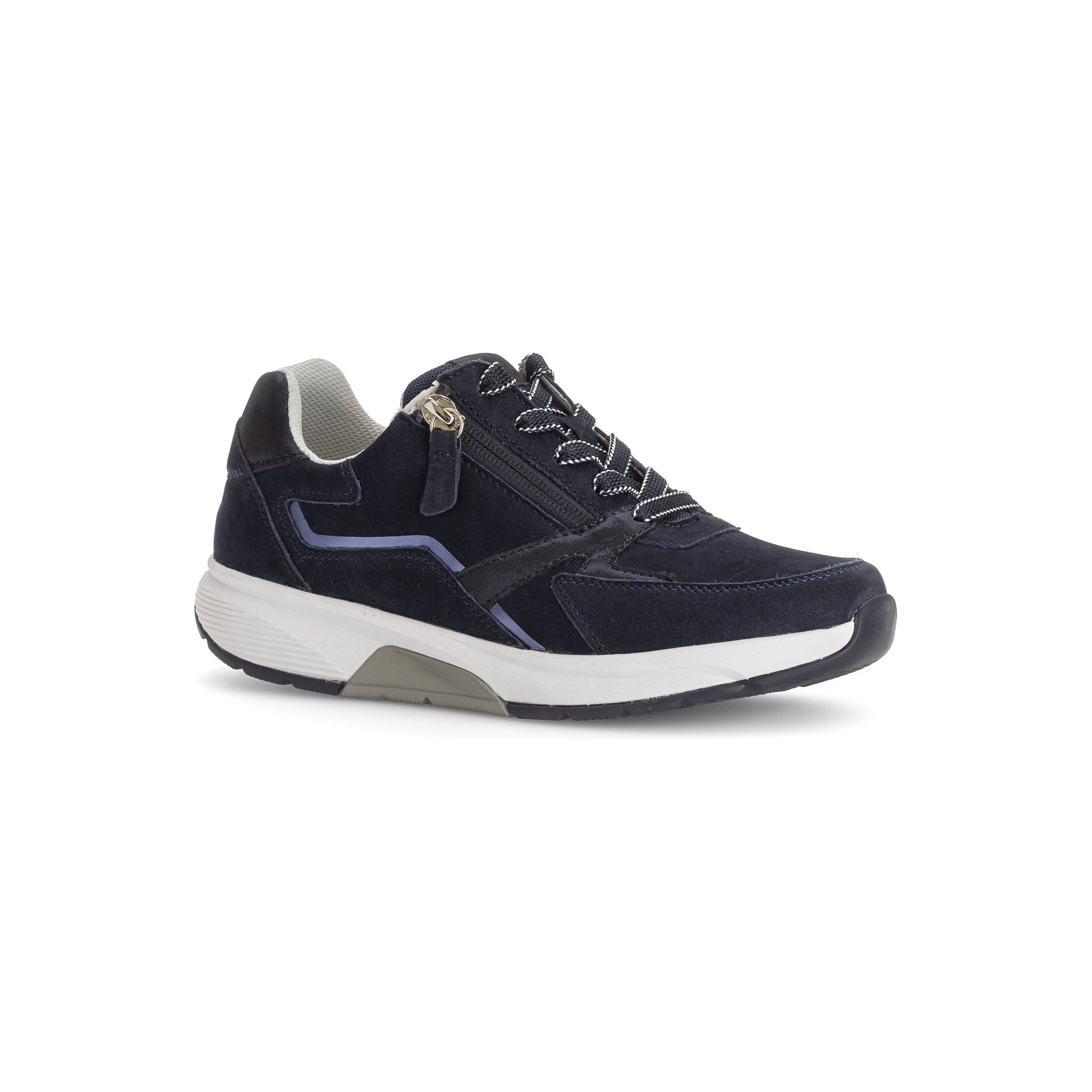 Gabor Rolling Soft Adora (66.878.36)-- Ladies Lace with Zip Trainer in Navy Gabor Shoes | Rolling Soft | Wisemans | Bantry | Shoe Shop | West Cork | Munster