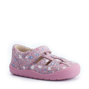Start-Rite Bestie - Pink floral nubuck girls velcro first walking shoes Start-Rite Shoes | Personal Shoe Fitting Service | Wisemans | Bantry | West Cork | Munster | Ireland