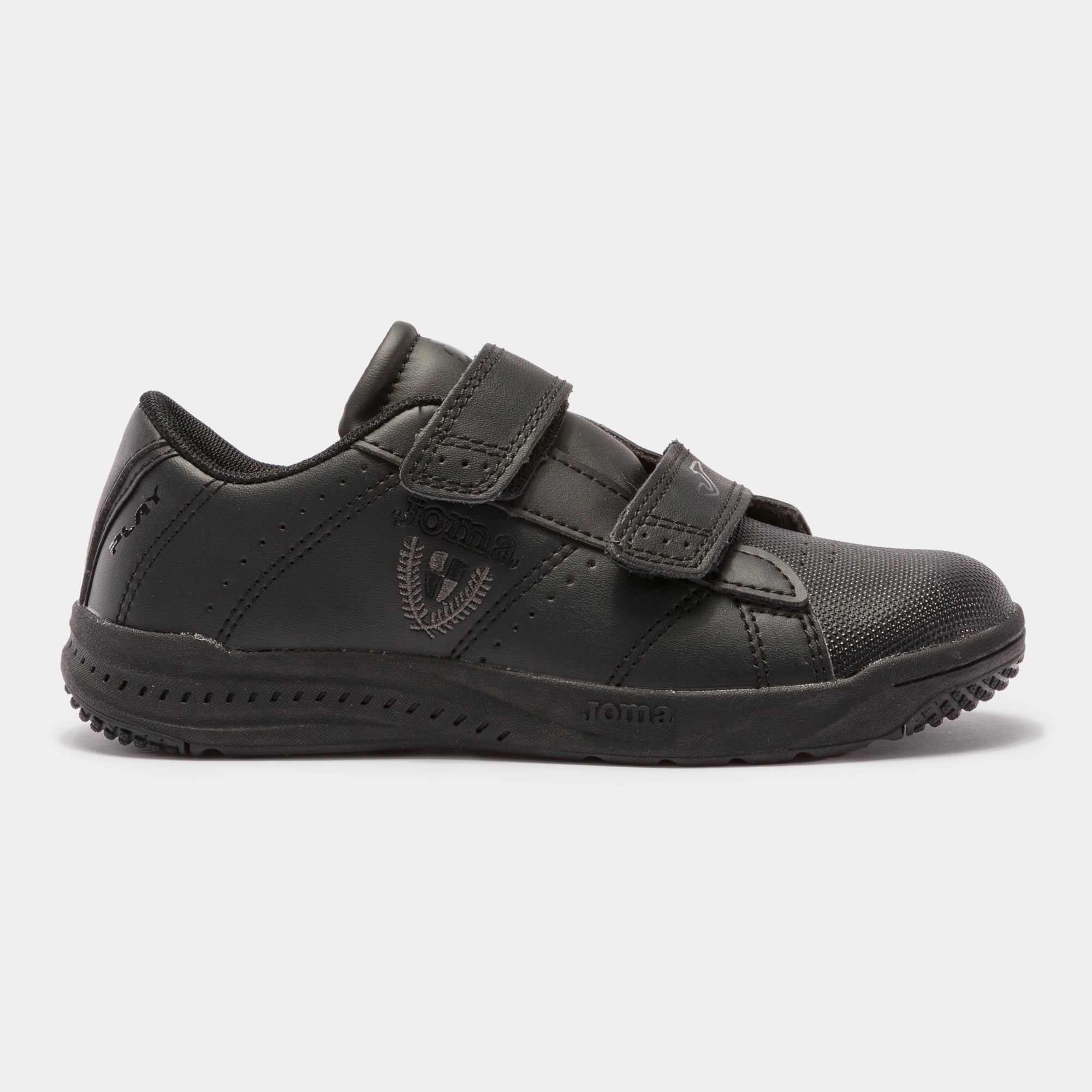 Joma Play Jr 2101 - Black Velcro Trainer in Black. Joma Trainers | Childrens Free Personalised Fitting | Wisemans | Bantry | West Cork | Munster | Ireland