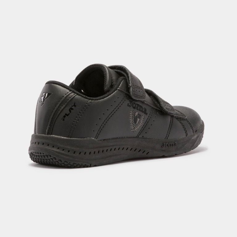 Joma Play Jr 2101 - Black Velcro Trainer in Black. Joma Trainers | Childrens Free Personalised Fitting | Wisemans | Bantry | West Cork | Munster | Ireland