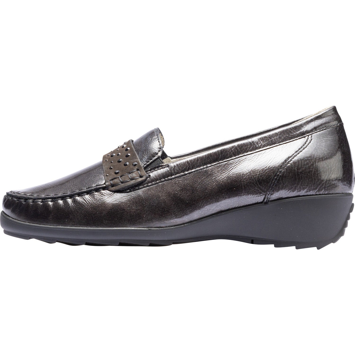 Waldlaufer Hanin (348501) - Ladies Slip On Shoe in Black Patent |