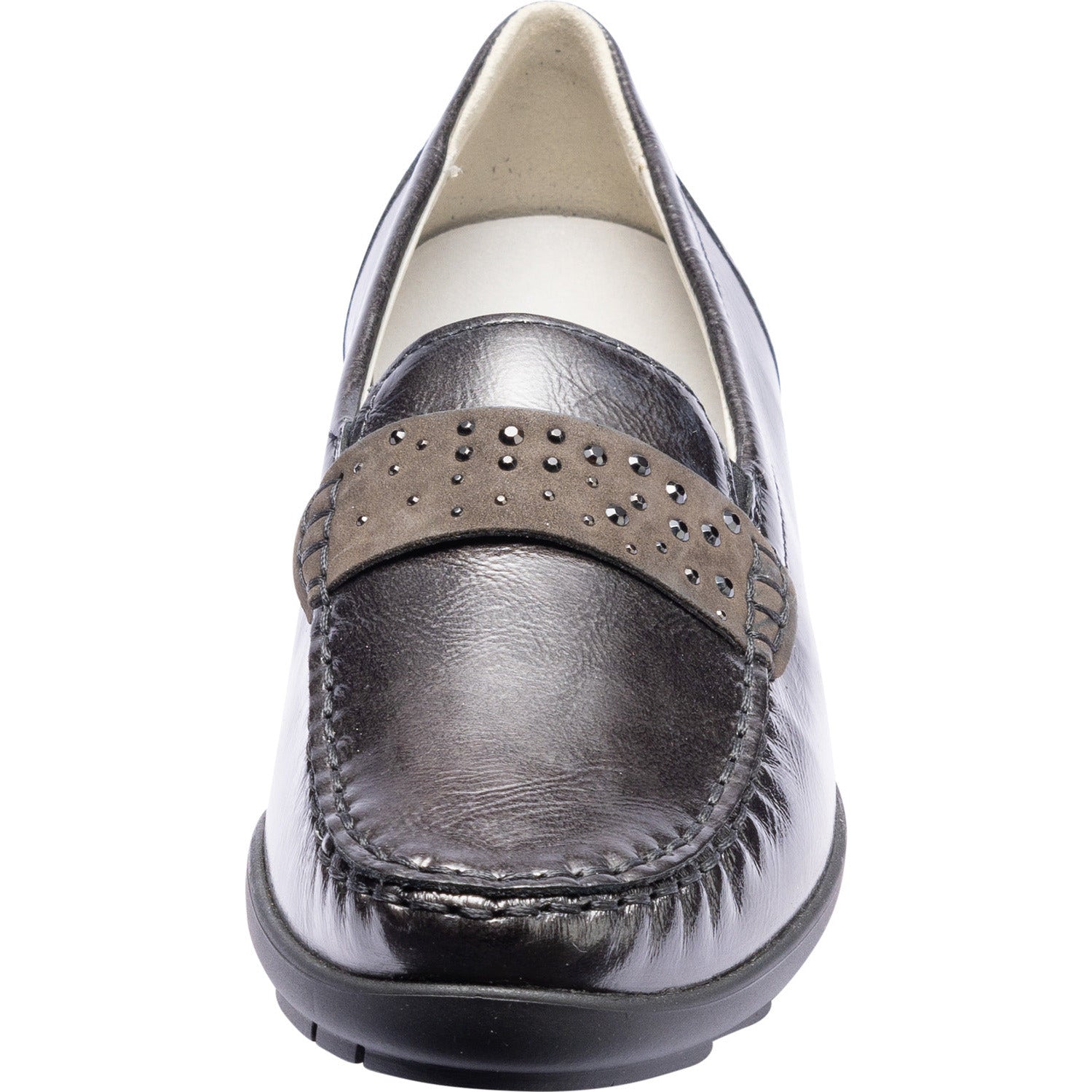 Waldlaufer Hanin (348501) - Ladies Slip On Shoe in Black Patent |