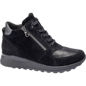 Waldlaufer Hiroko Boot (364H81)- Ladies Stretch  Lace up with Zip Ankle Boot. Waldlaufer Shoes |Wide Fit Shoes |  Wisemans | Bantry | West Cork | Ireland