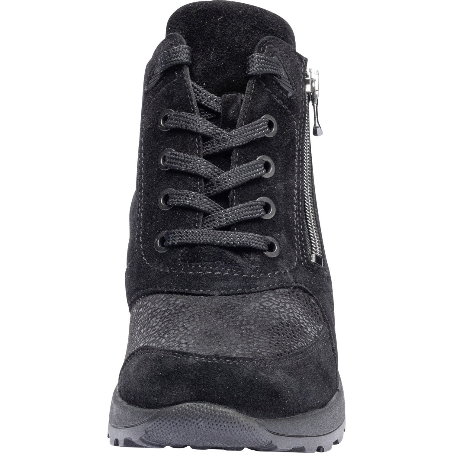 Waldlaufer Hiroko Boot (364H81)- Ladies Stretch  Lace up with Zip Ankle Boot. Waldlaufer Shoes |Wide Fit Shoes |  Wisemans | Bantry | West Cork | Ireland