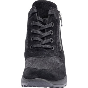 Waldlaufer Hiroko Boot (364H81)- Ladies Stretch  Lace up with Zip Ankle Boot. Waldlaufer Shoes |Wide Fit Shoes |  Wisemans | Bantry | West Cork | Ireland