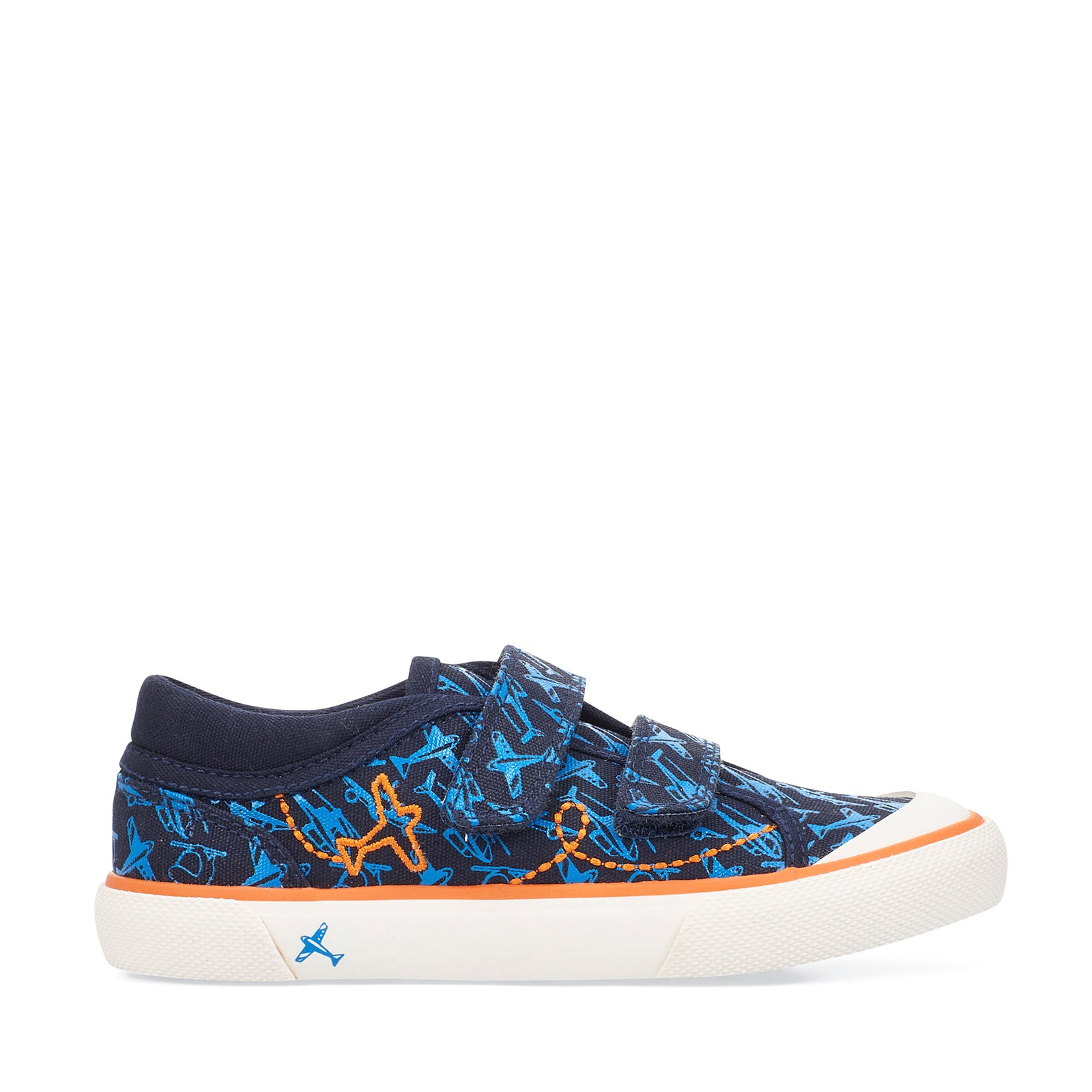 Start-Rite Zoom 6188 -   Boys Canvas in Navy with Aeroplane Print | Start-Rite Shoes | Personal Shoe Fitting Service | Wisemans | Bantry | West Cork | Munster | Ireland