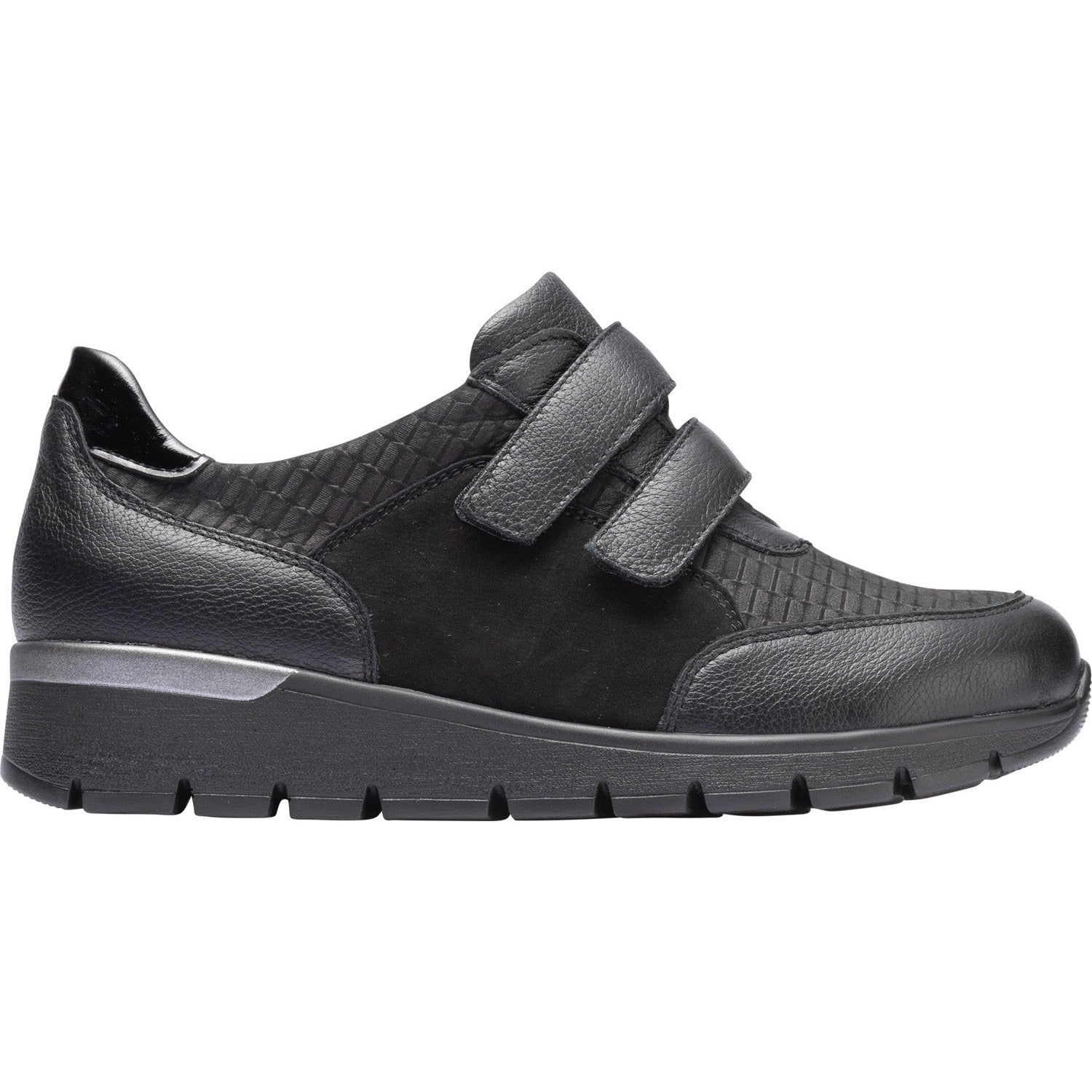 Waldlaufer Ramona (626301) - Ladies Velcro Wedge Shoe in Black Waldlaufer Shoes & Boots | Wide fit Shoes | Wisemans | Bantry | West Cork | Cork | Ireland